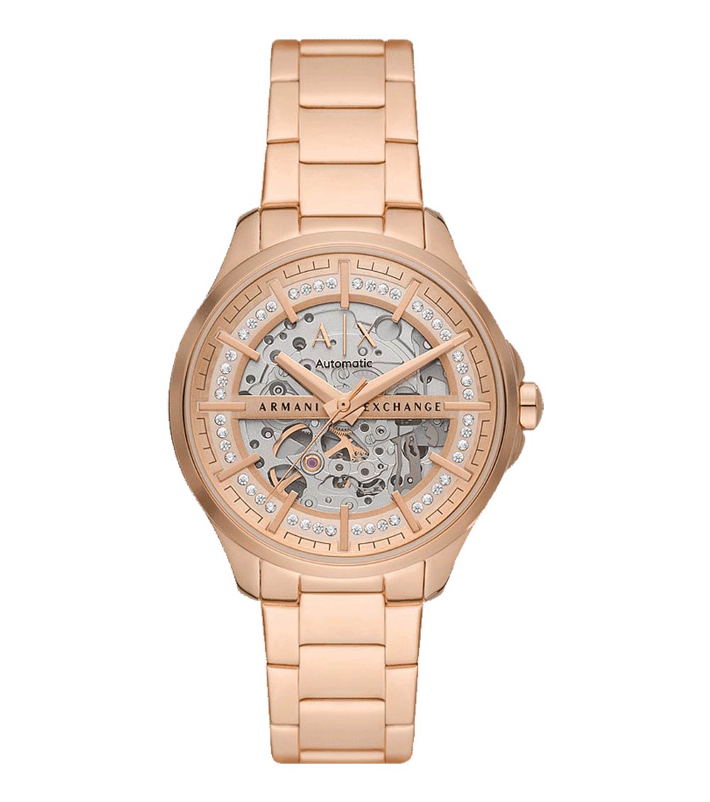 Armani Exchange Rose Gold Hampton Automatic Watch for Women Online India at  
