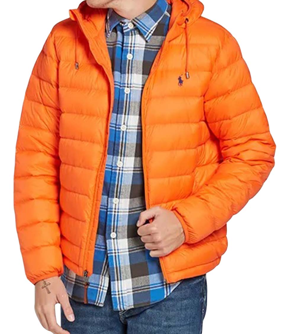 Orange ralph store lauren jacket