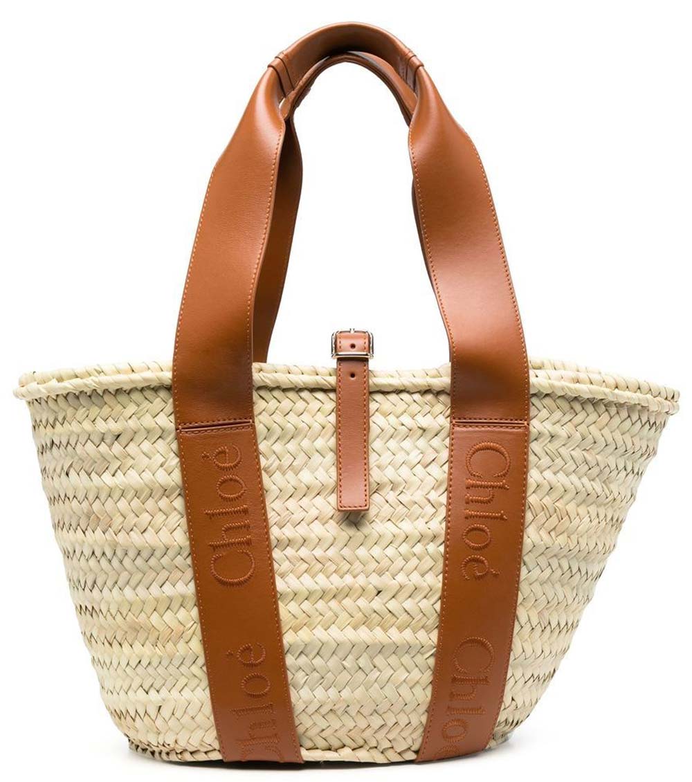 Loewe Large Woven Basket Bag in Natural