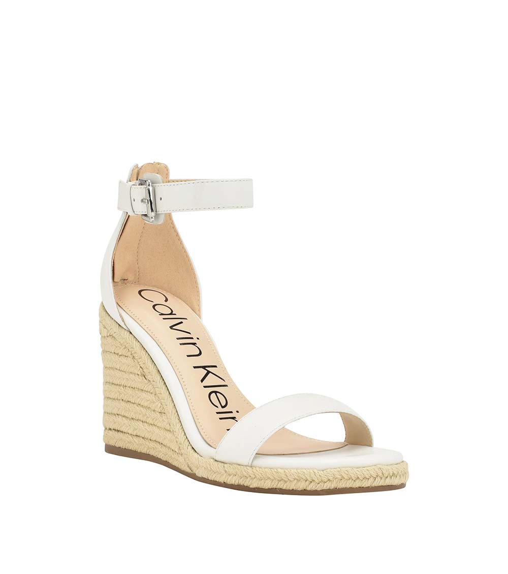 Calvin klein white wedges cheap