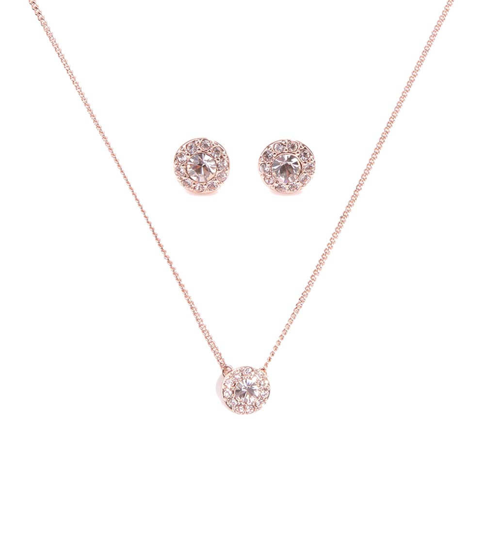 Givenchy Rose Gold Pave Necklace & Earrings Set for Women Online India at  