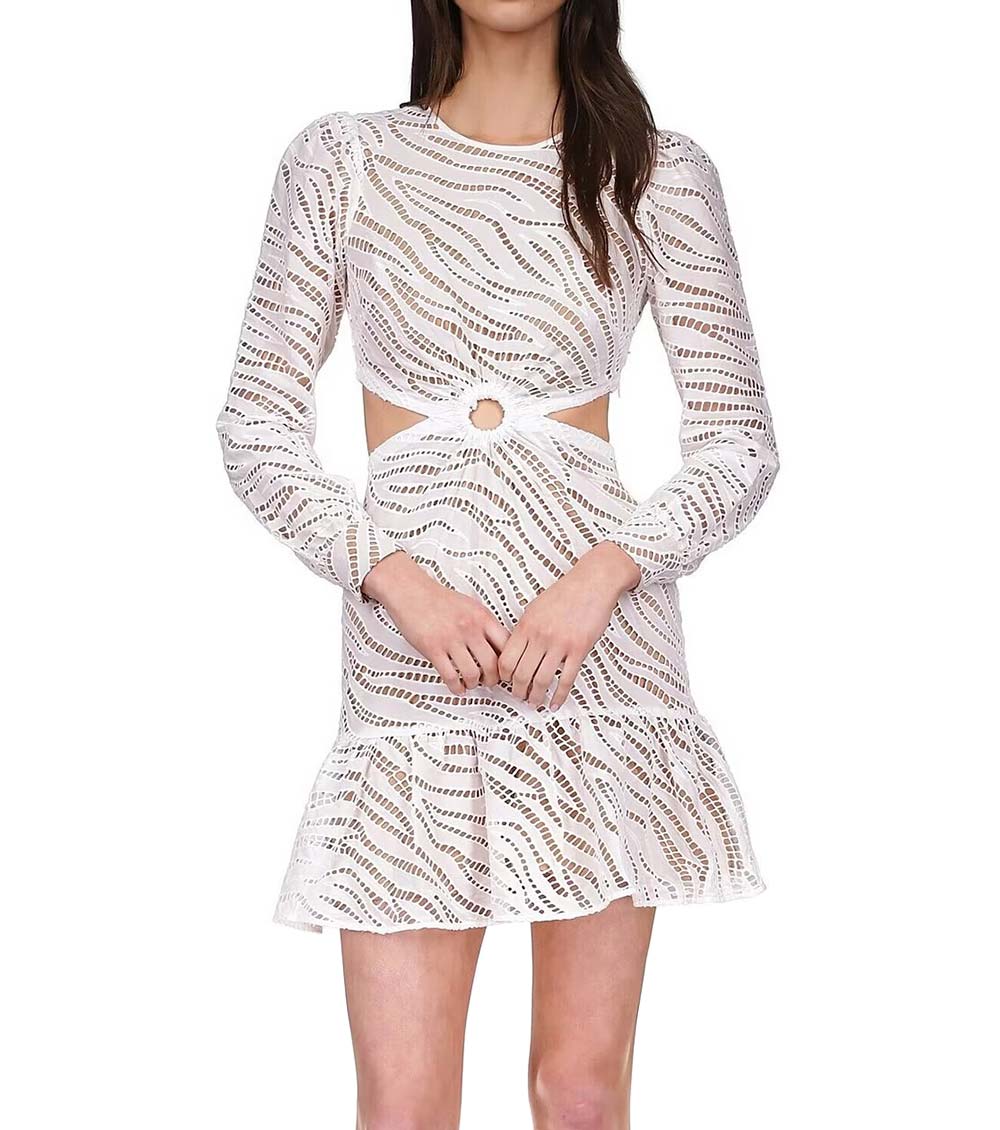 Michael Kors White A line Flounce Hem Dress for Women Online India at Darveys