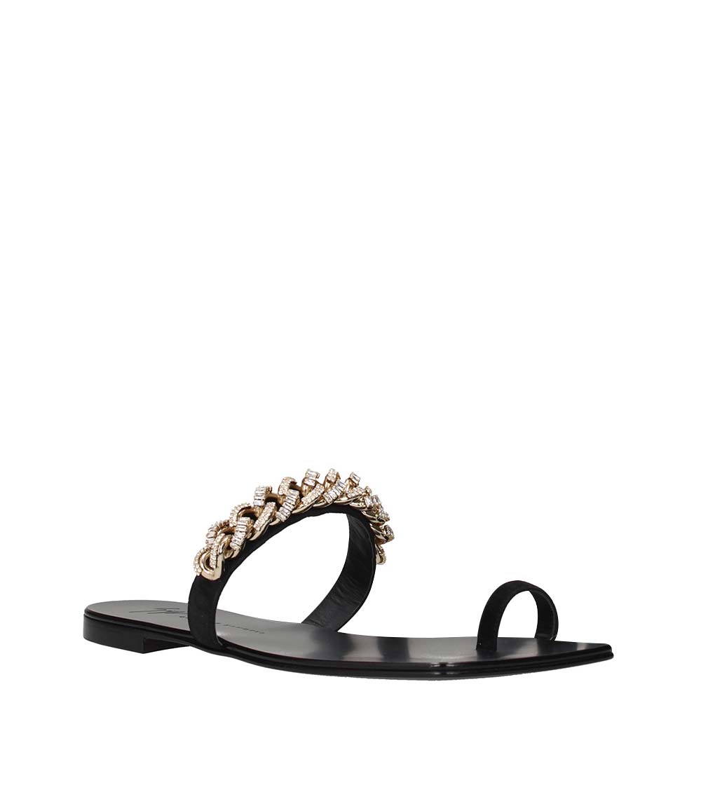 Buy THE SURREAL EFFECTS BLACK FLAT SANDALS for Women Online in India