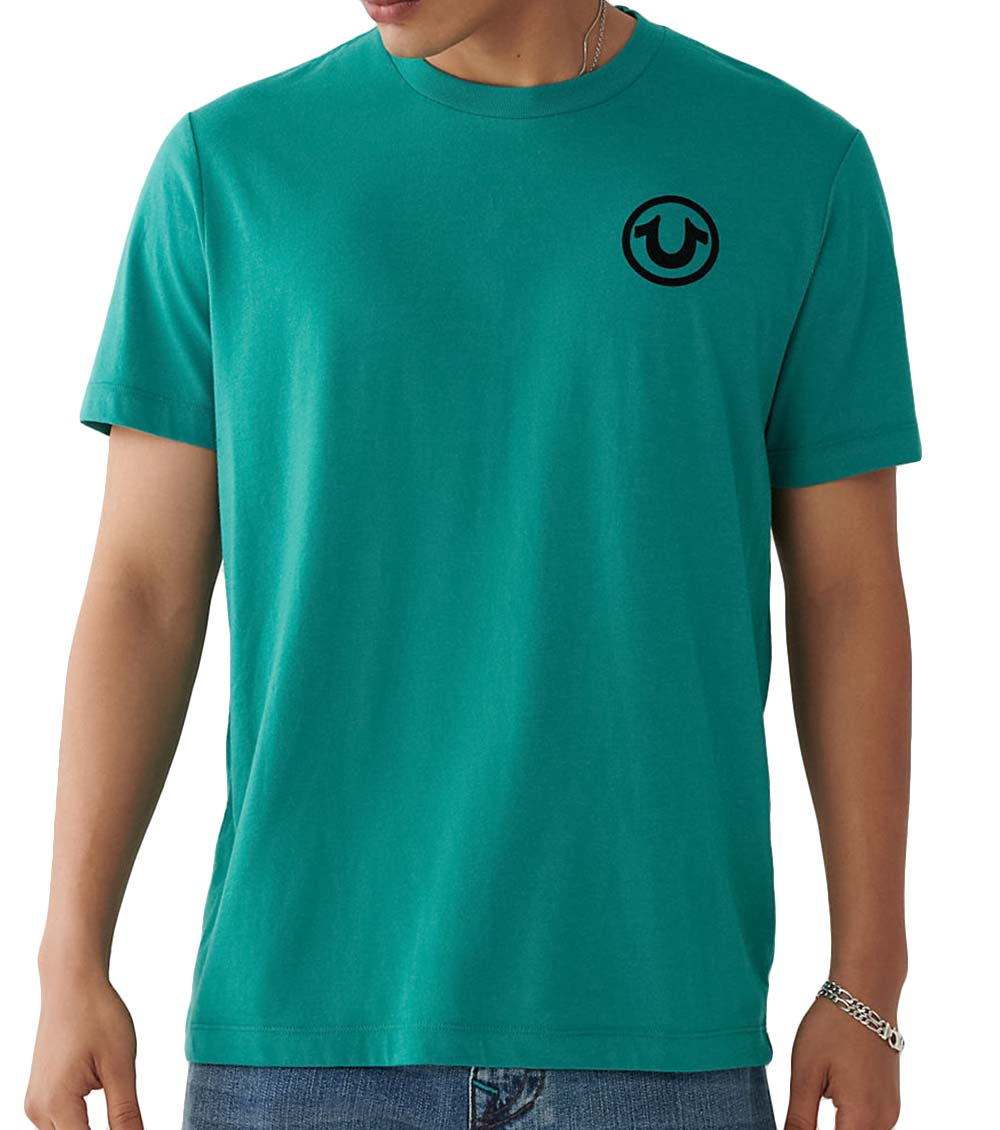 turquoise true religion shirt