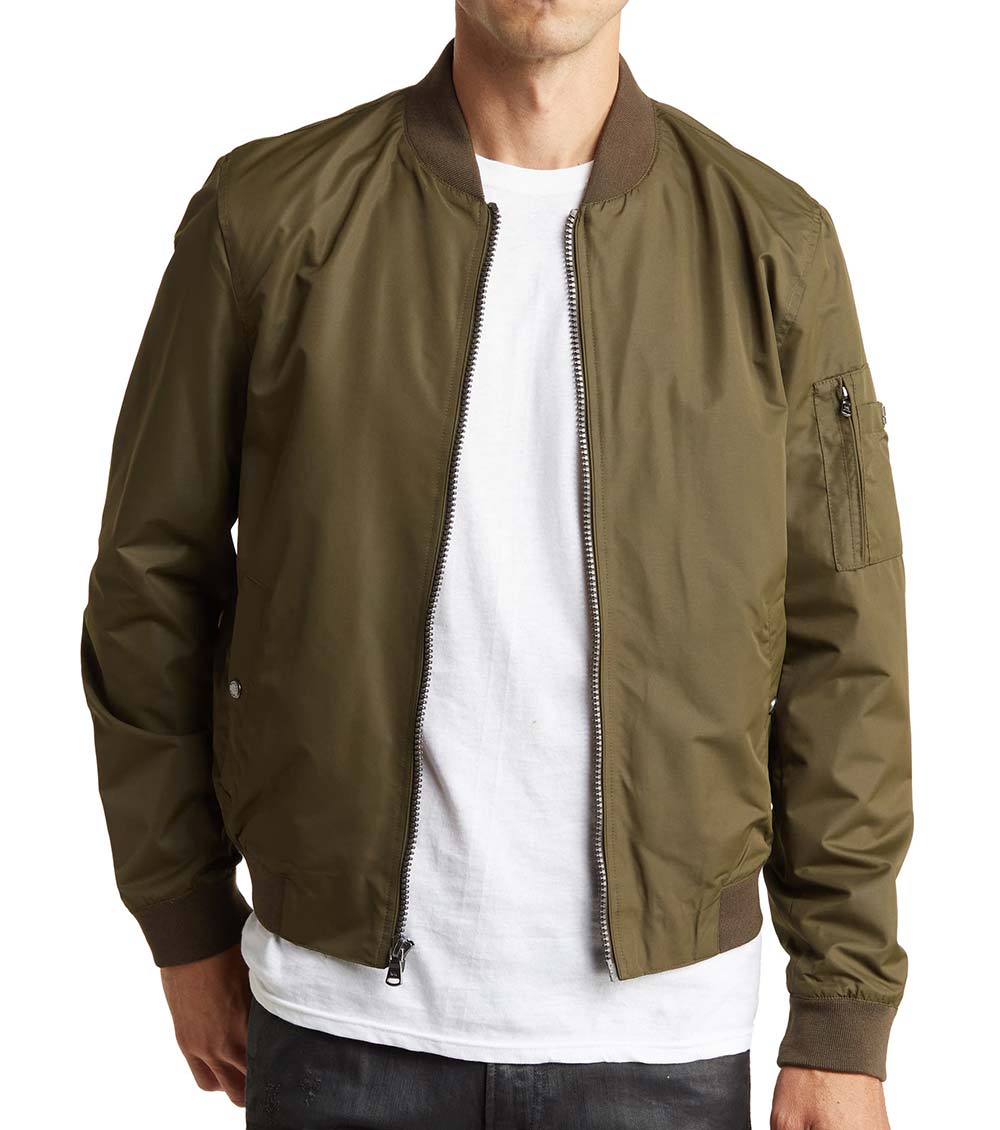 Michael Kors Olive Taslan Bomber Jacket for Men Online India at Darveys