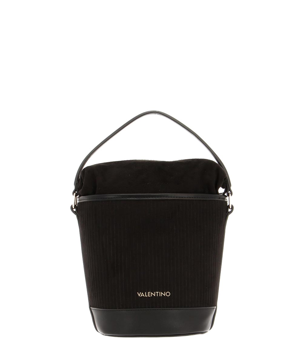 Mario Valentino Women Black Logo Small Bucket Bag, Onesize| Luxury Bucket Bags for Women | Darveys