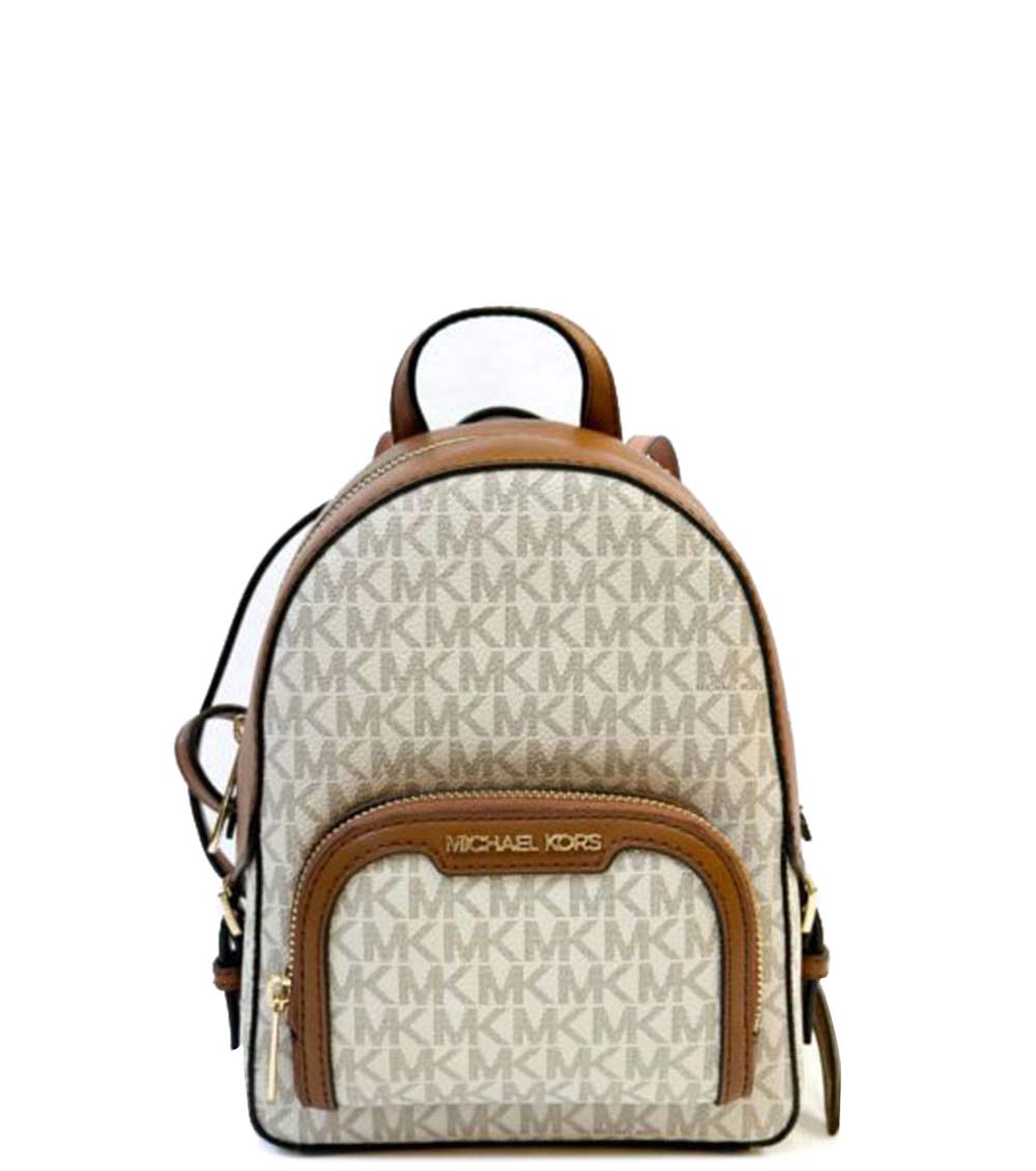 Beige leather elliot mini backpack