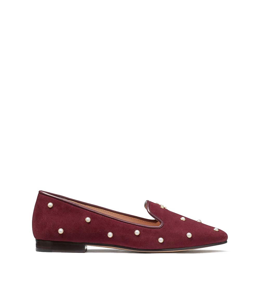 Maroon hot sale spiked loafers