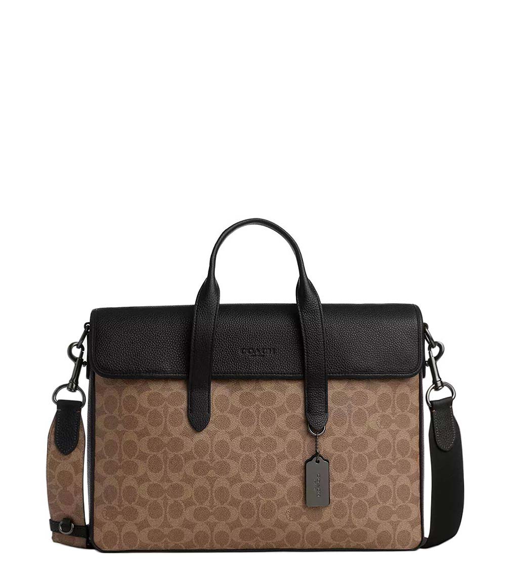 Coach Tan Sullivan Large Briefcase Bag for Men Online India at