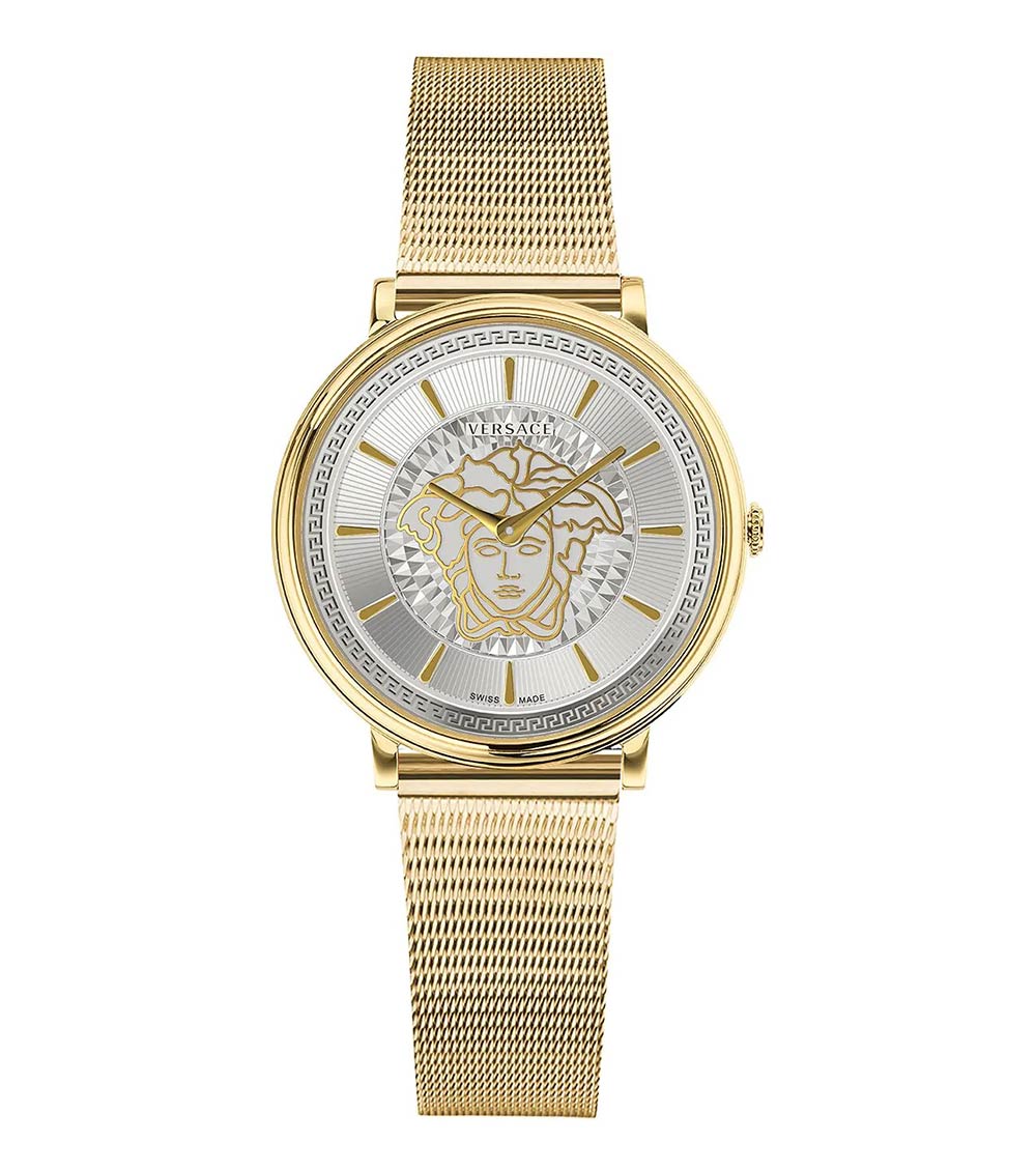 Just Cavalli Silver Golden Logo Watch for Women Online India at Darveys.com