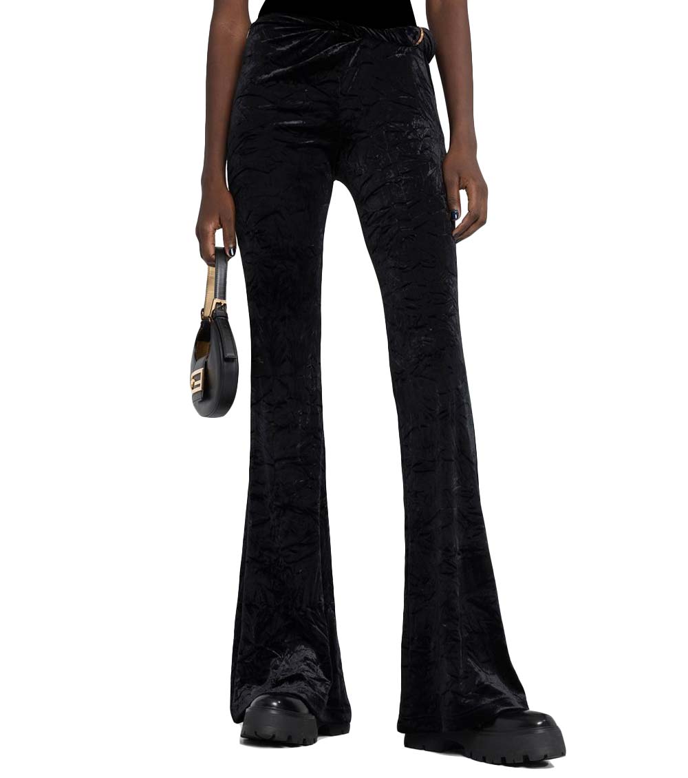 Glamorous FLARED TROUSERS  Trousers  black velvetblack  Zalandocouk