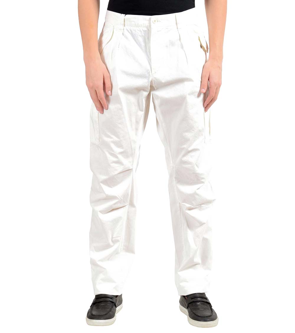 Slacks and Chinos Mens Trousers Slacks and Chinos Dolce & Gabbana Trousers Dolce & Gabbana Cotton Casual Trouser in White for Men 