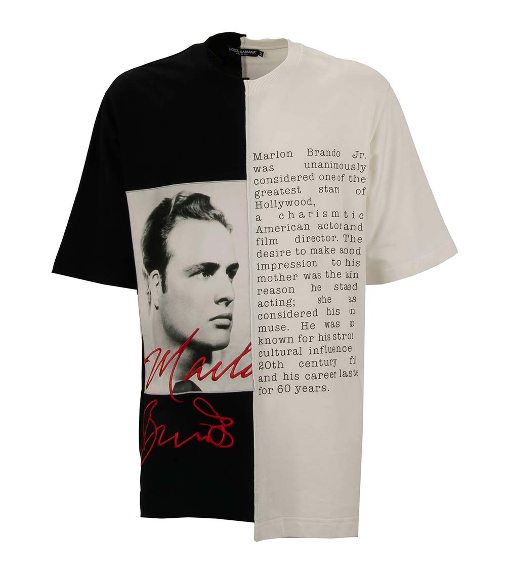 【送料&関税込】Dolce & Gabbana Marlon Brando T-shirt Dolce & Gabbana Marlon Brando printed crewneck t-shirt men