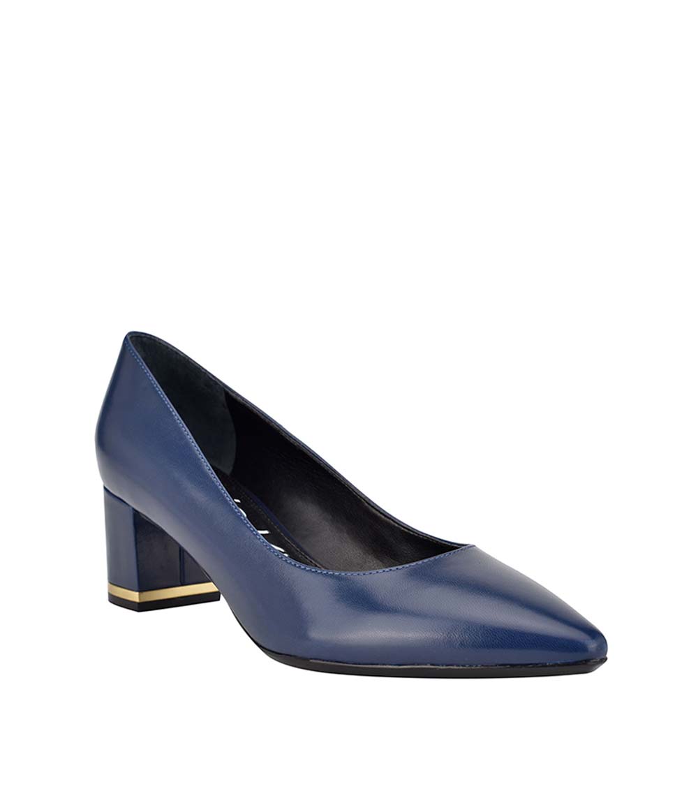 Calvin Klein Dark Blue Block Heel Pumps for Women Online India at Darveys