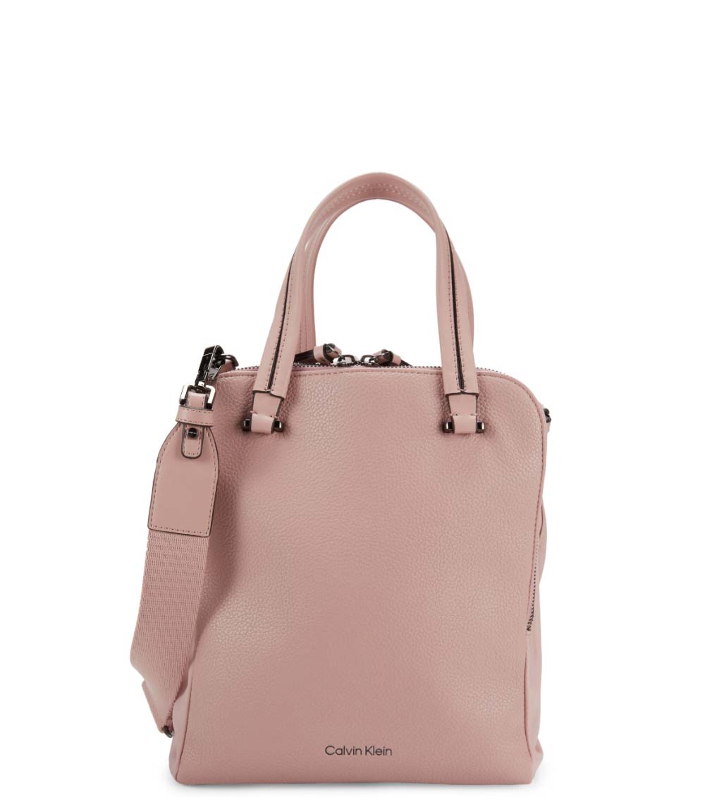 Store Light Pink Textured Satchel