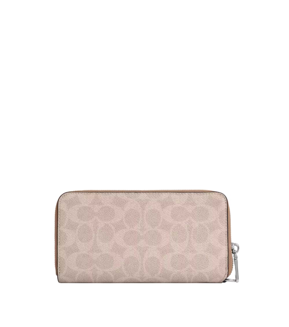 Coach Coach Sand Beige Signature Zip Around Wristlet for Women
