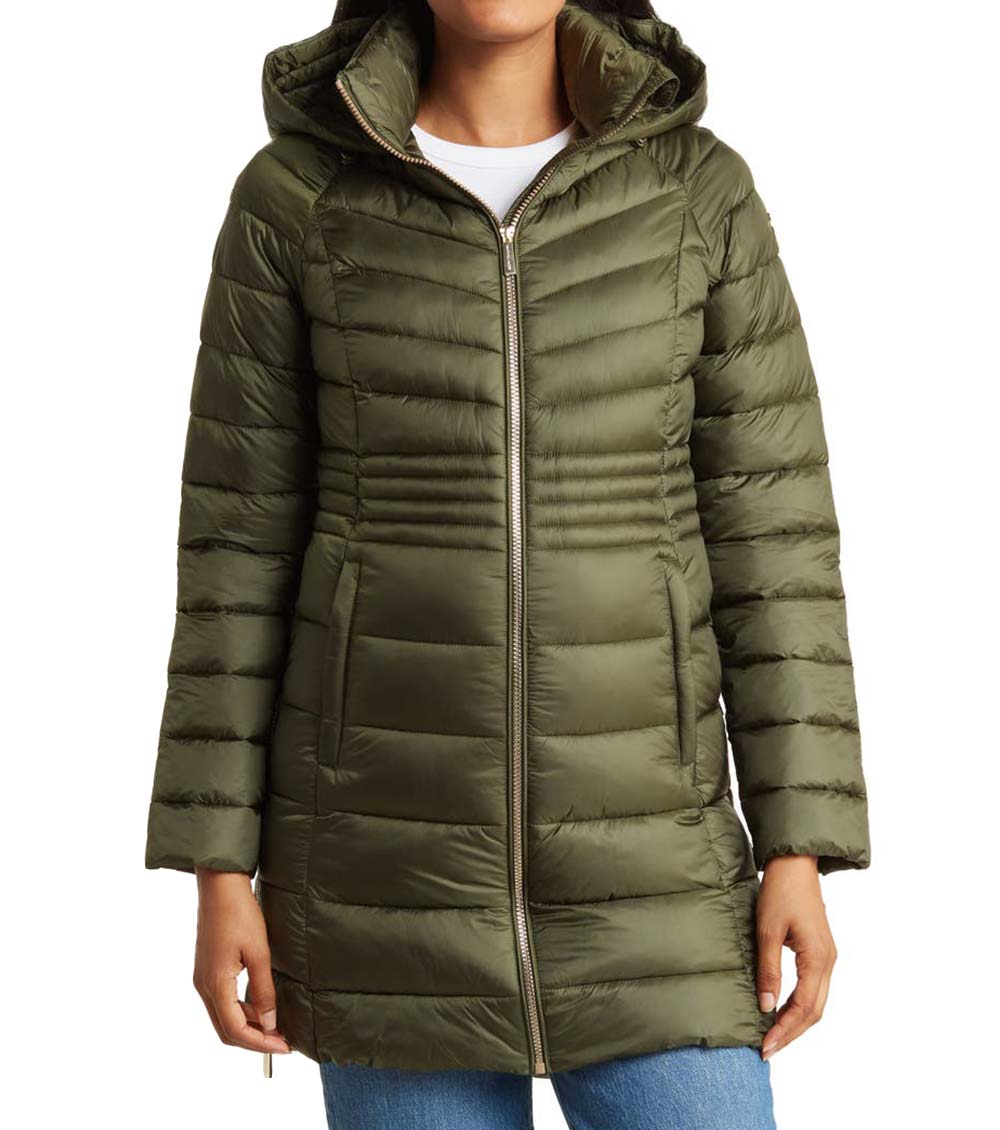 michael kors parka womens olive