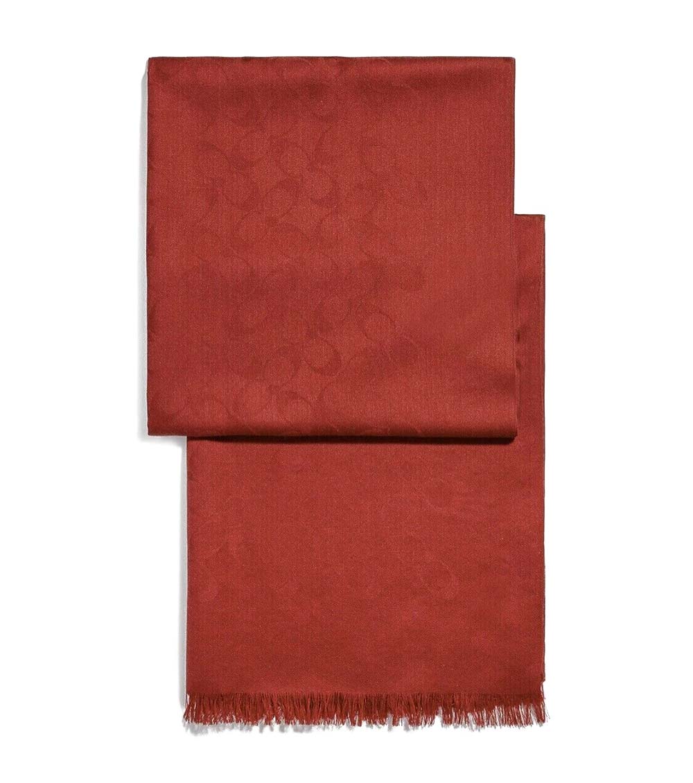 Coach red hot sale scarf