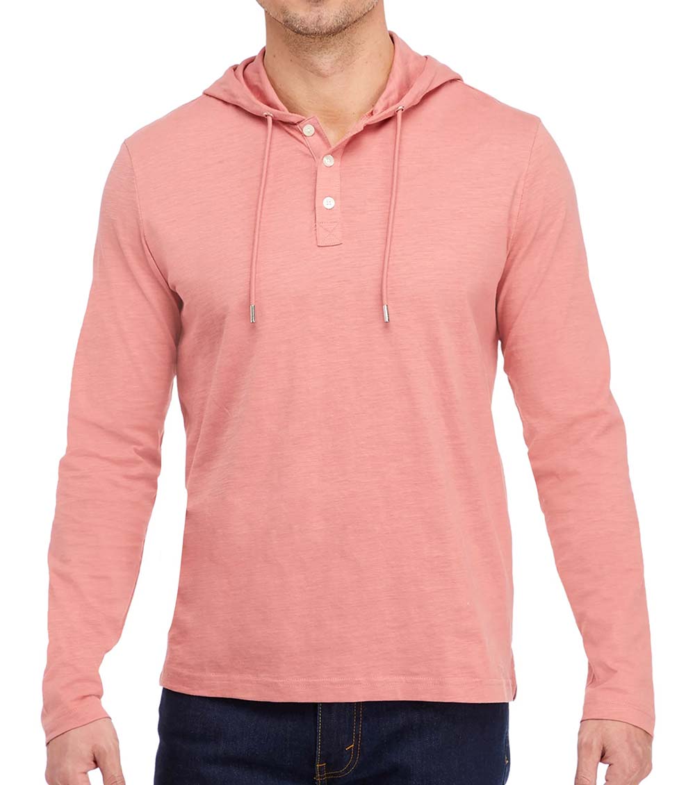 Michael Kors Light Pink Slub Henley Hoodie for Men Online India at  Darveys.com