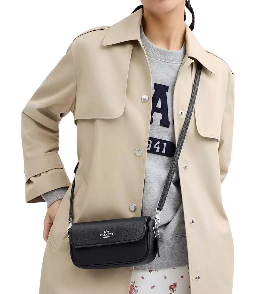 Coach Black Hailey Flap Small Shoulder Bag for Women Online