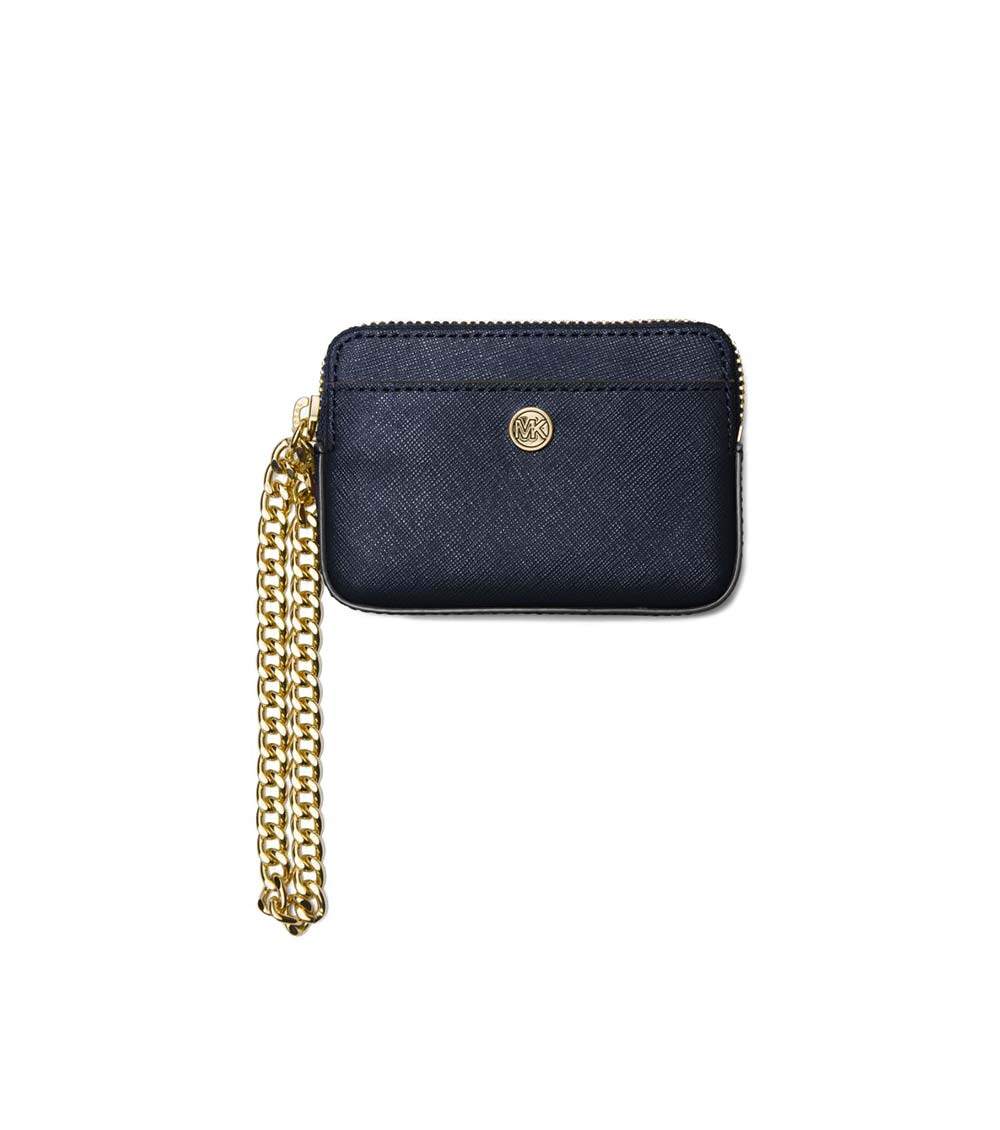 Michael Kors Navy Blue Medium Chain Card Holder for Women Online India at Darveys