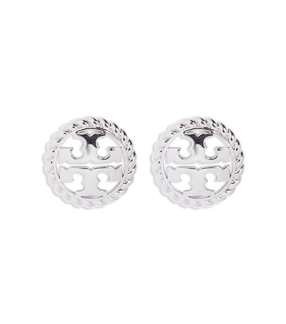 Tory Burch Silver Rope Logo Stud Earrings for Women Online India at  