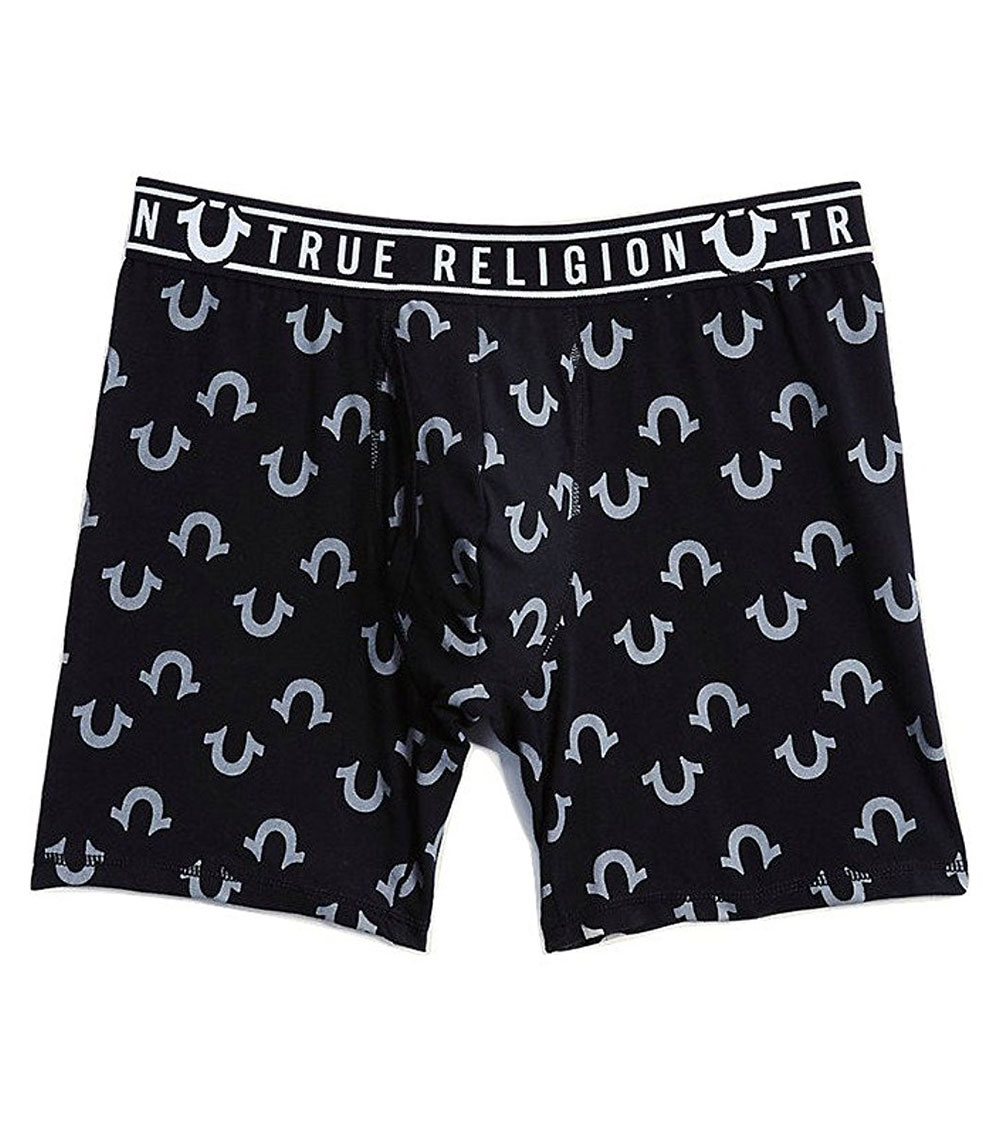 True Religion Black Logo Boxer Brief Underwear