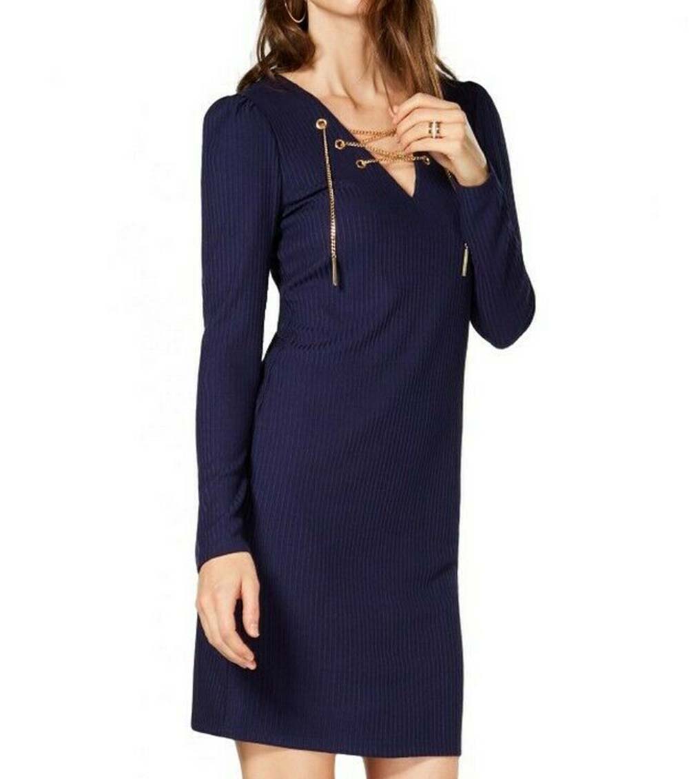 Michael Kors Navy Blue Ribbed Sweater Dress for Women Online India at  