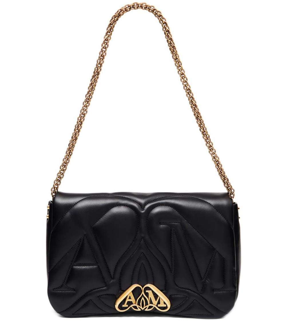 Alexander McQUEEN Shoulder bag THE SEAL SMALL in red