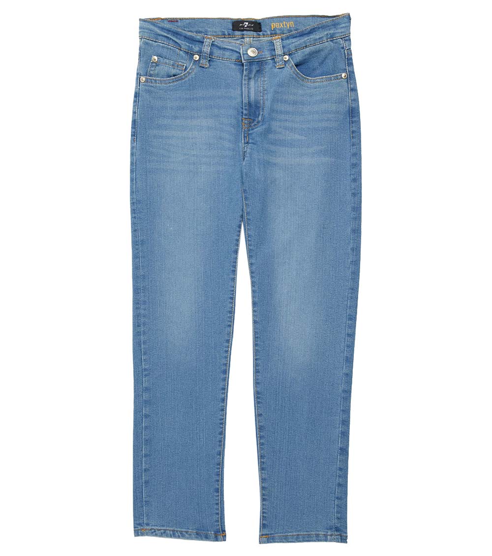 7 For All Mankind Boys Light Blue Slim Fit Jeans