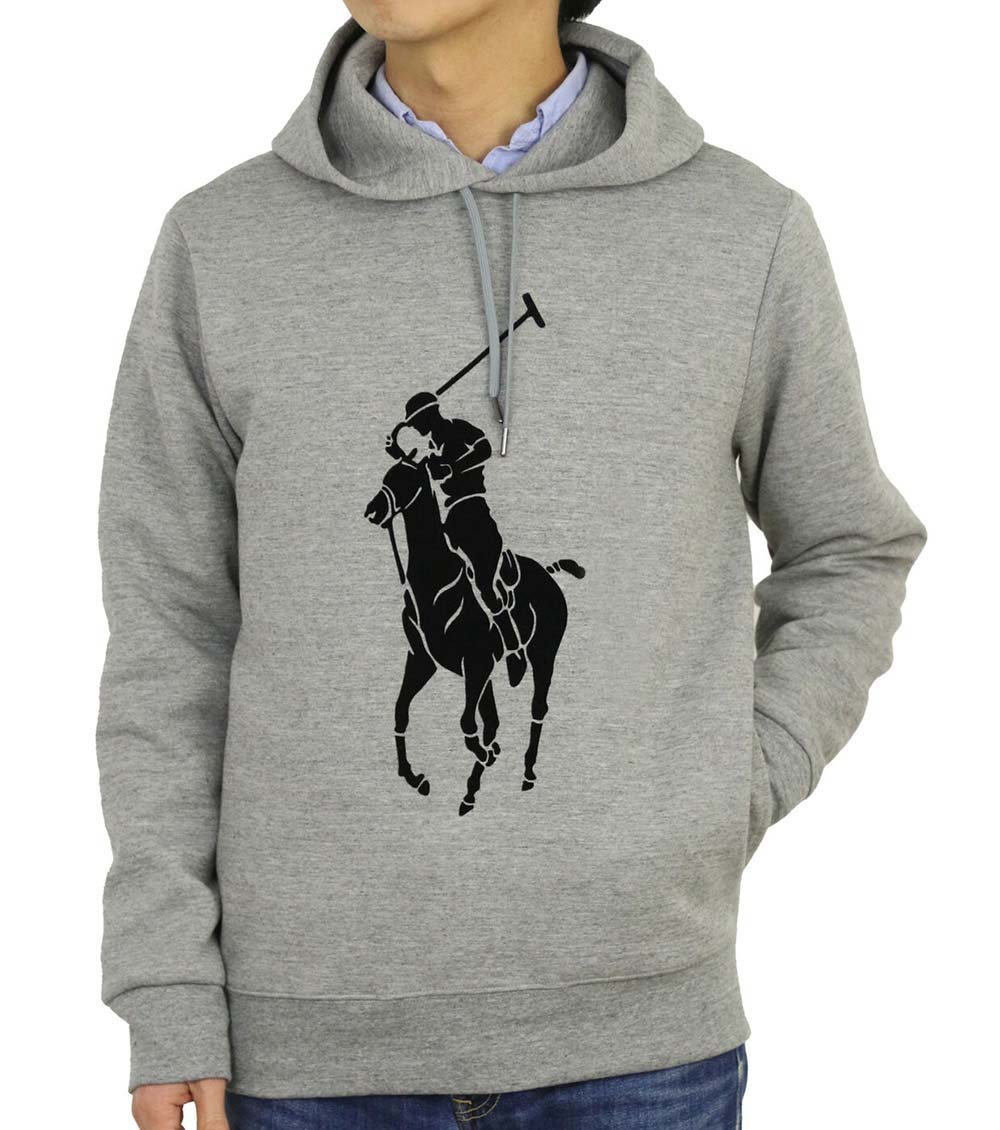 Ralph Lauren Grey Big Pony Hoodie for Men Online India at Darveys