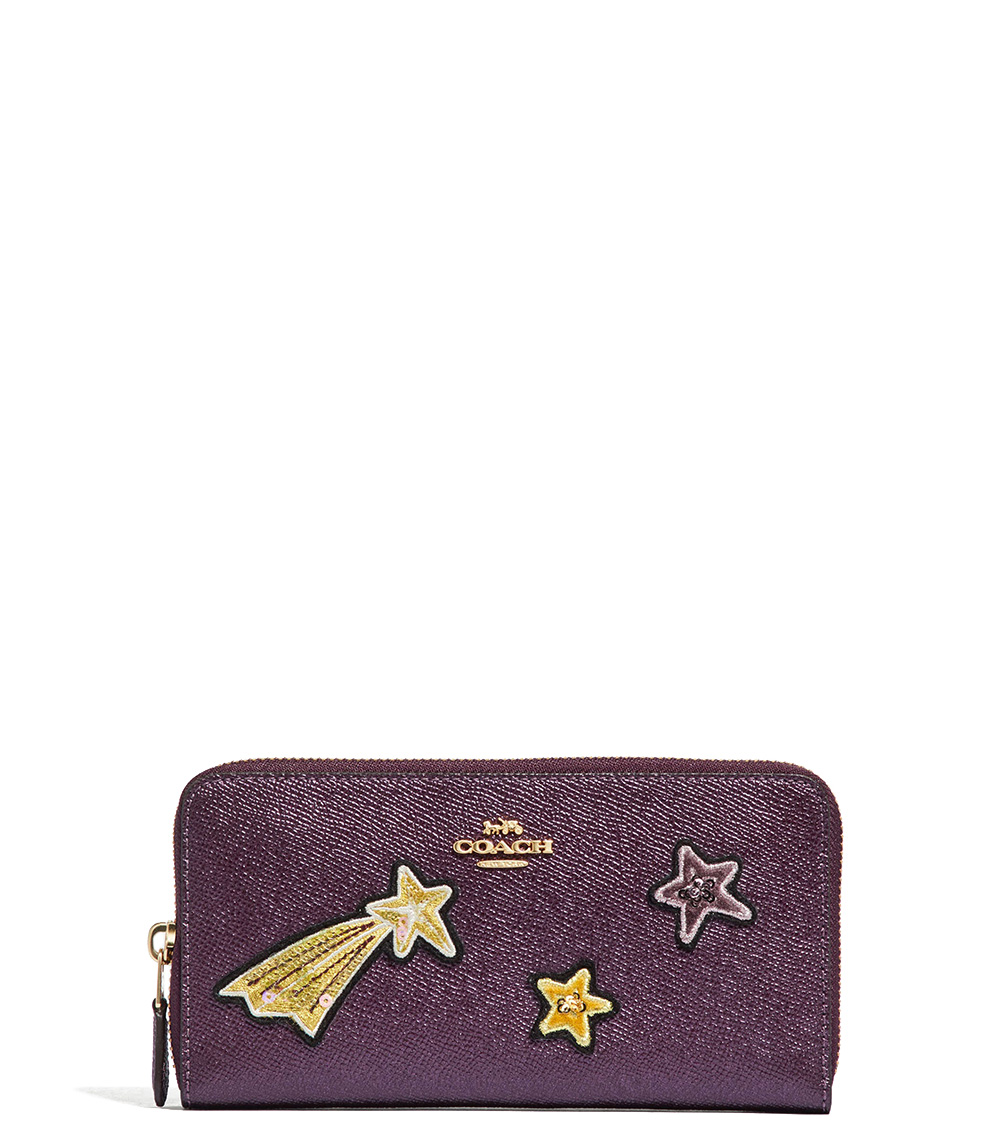 Metallic raspberry coach wallet 2025