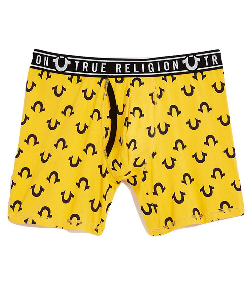True Religion Yellow Logo Boxer Brief Underwear for Men Online