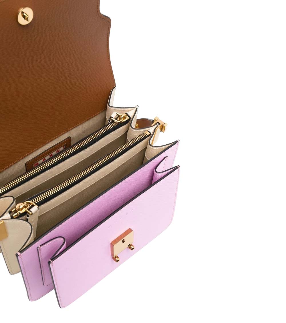 Marni Women Pink/Brown Trunk Small Shoulder Bag, Onesize| Luxury Shoulder Bags for Women | Darveys