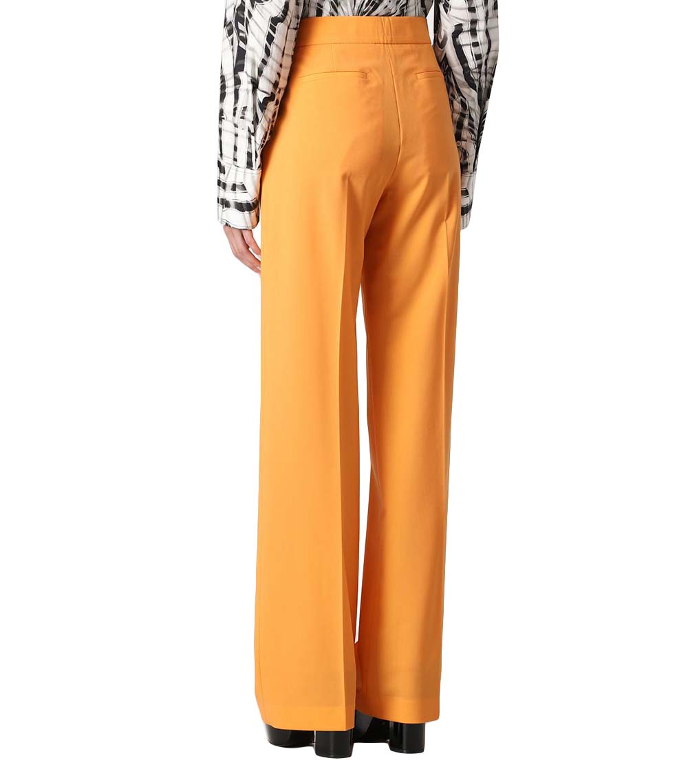 Vila High Waisted Wide Leg Trousers In Orange  New Mode Boutique