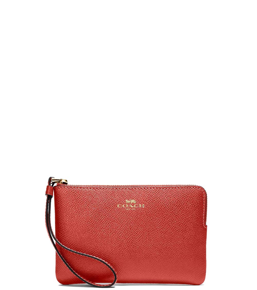 COACH レザー ケース レッド COACH（コーチ） カードケース コーティングキャンバス レザー