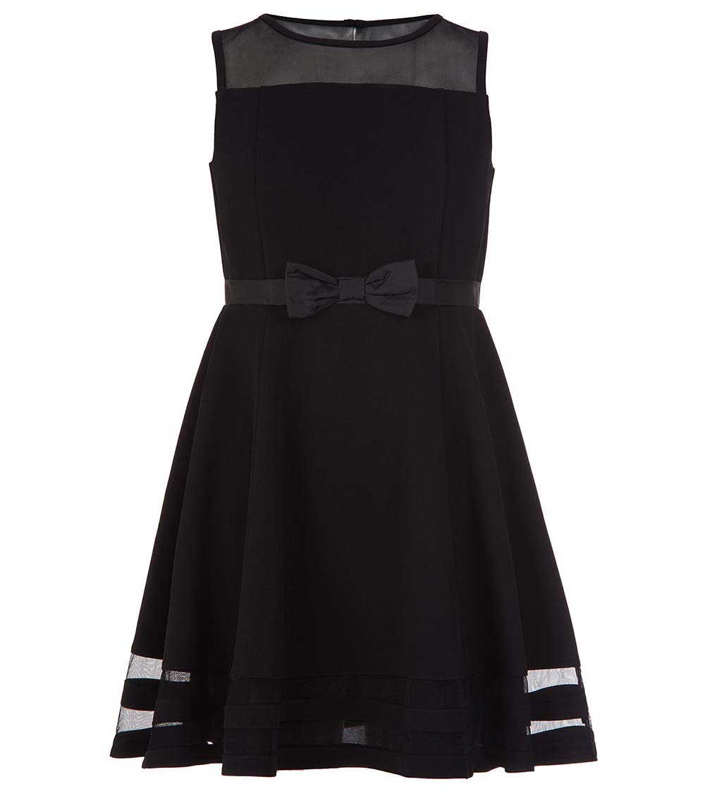 The Black Velvet Bow Jersey Dress by Tulleen - Tulleen.com