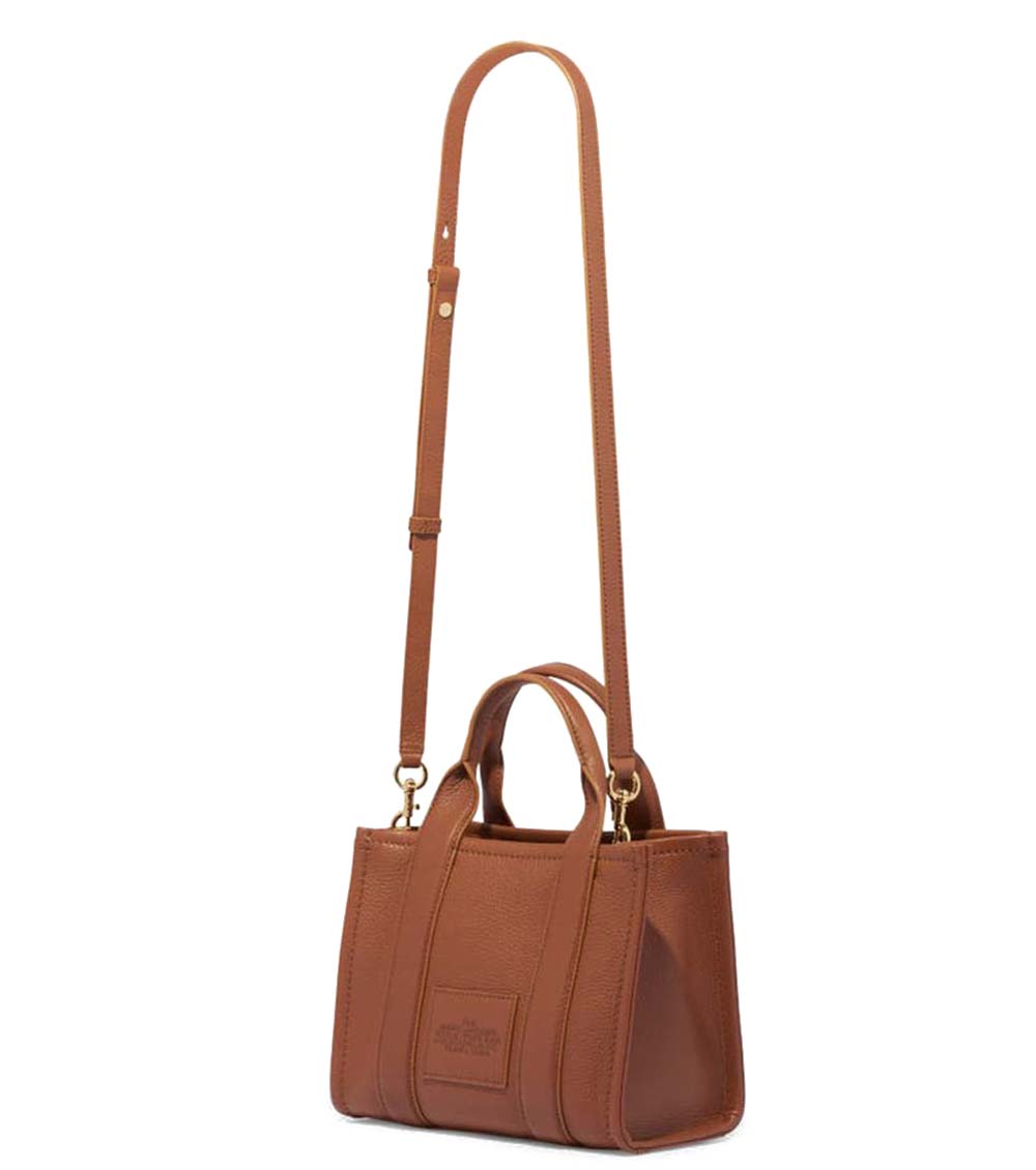 The Small Leather Tote Bag in Brown - Marc Jacobs