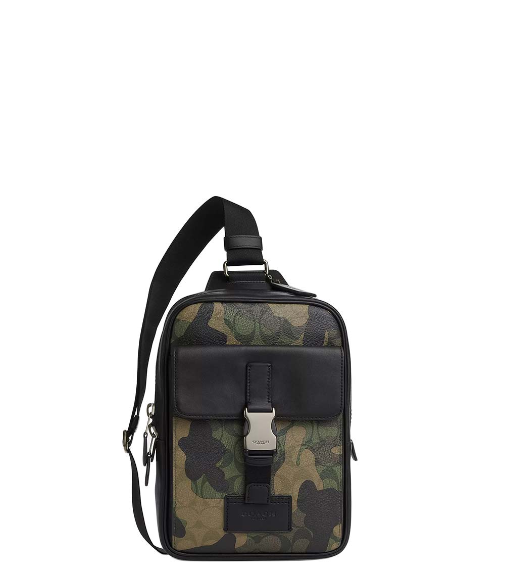 Coach camouflage sling discount bag