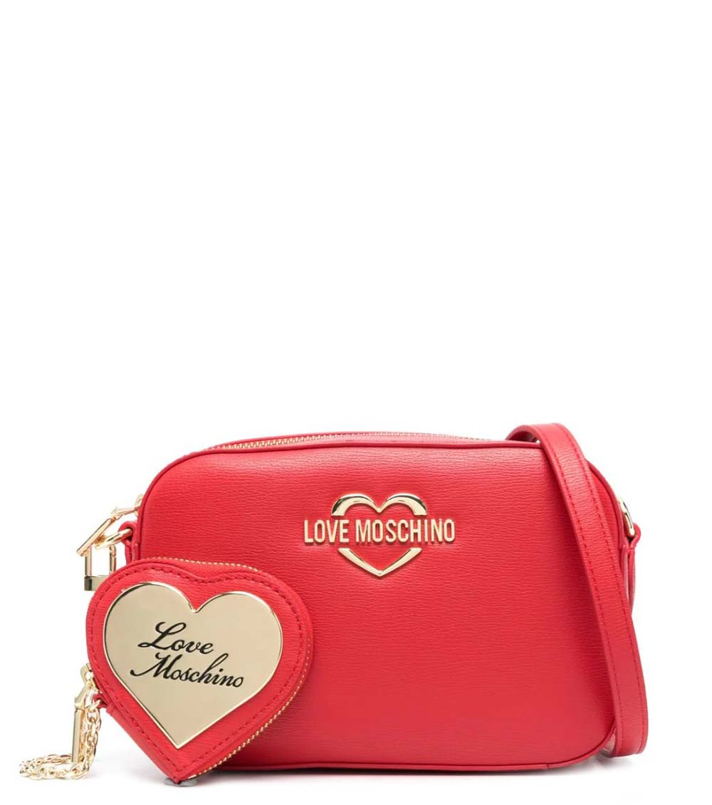 Love Moschino Red Logo Plaque Small Crossbody Bag for Women Online