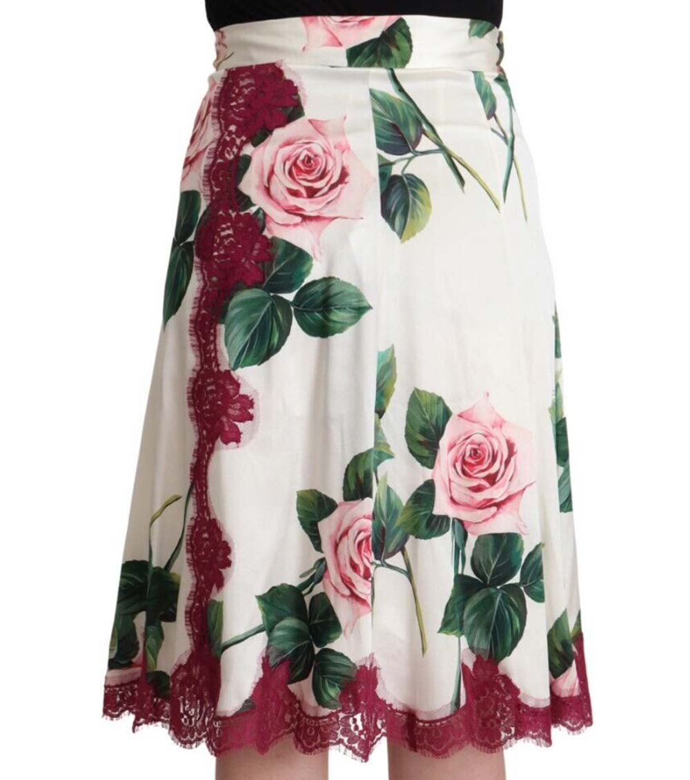 Dolce gabbana outlet peony skirt