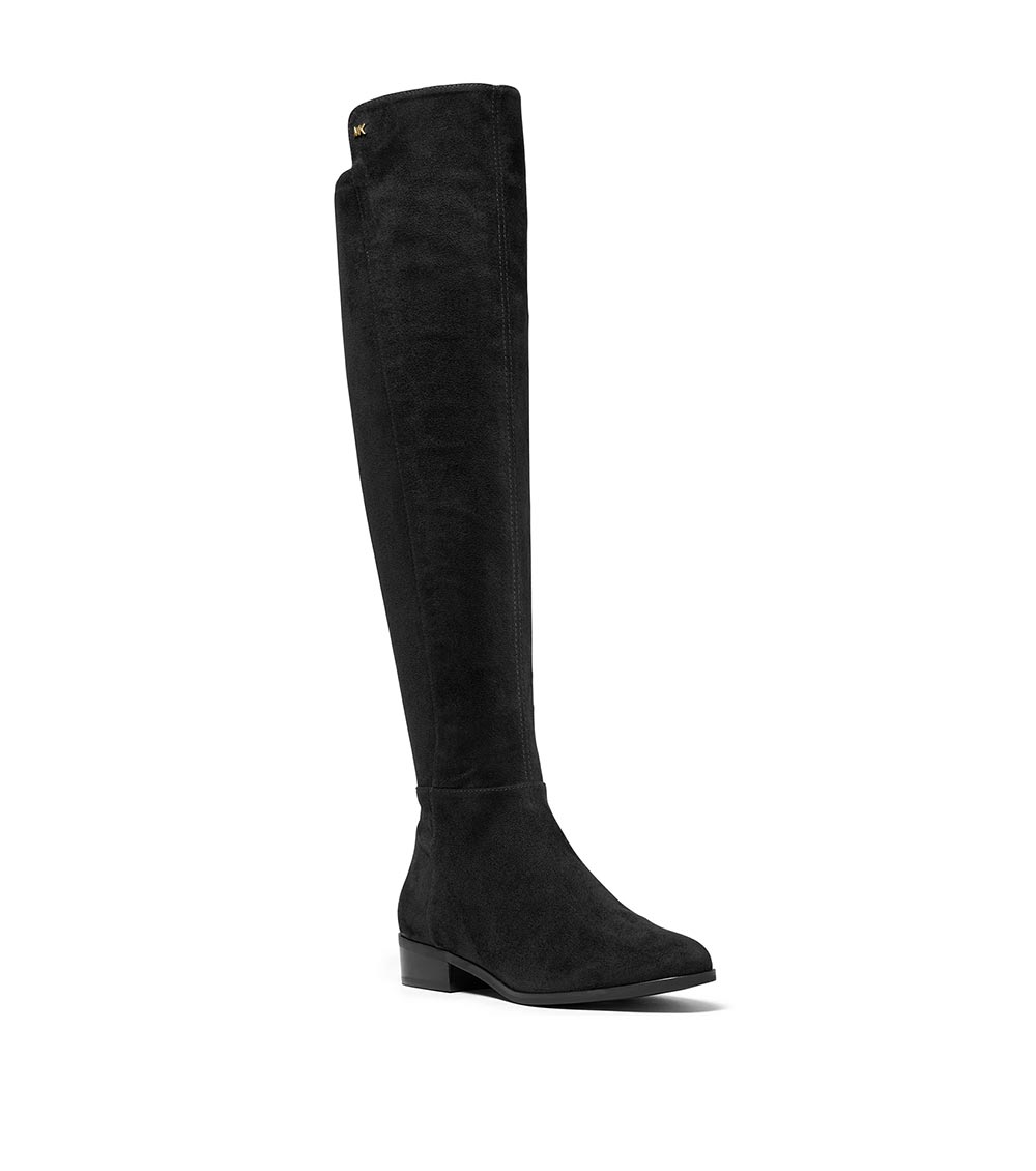 flat black riding boots