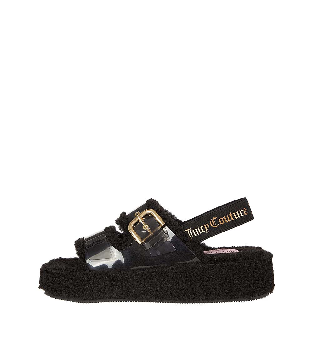 Juicy Couture Pool Slide Sandals Black Gold Yummy Women039s Size 7  eBay