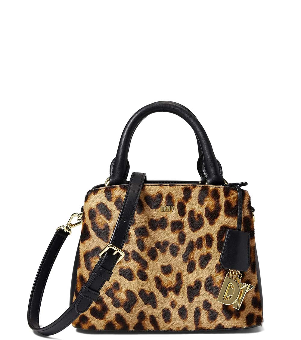DKNY Paige Mini North South Crossbody, Leopard: Handbags