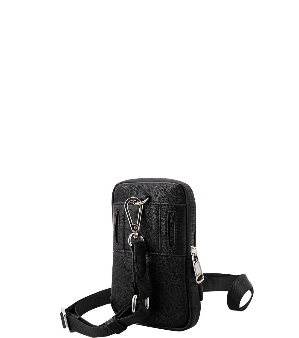 Bikkembergs Black Solid Mini Crossbody Bag for Men Online India at