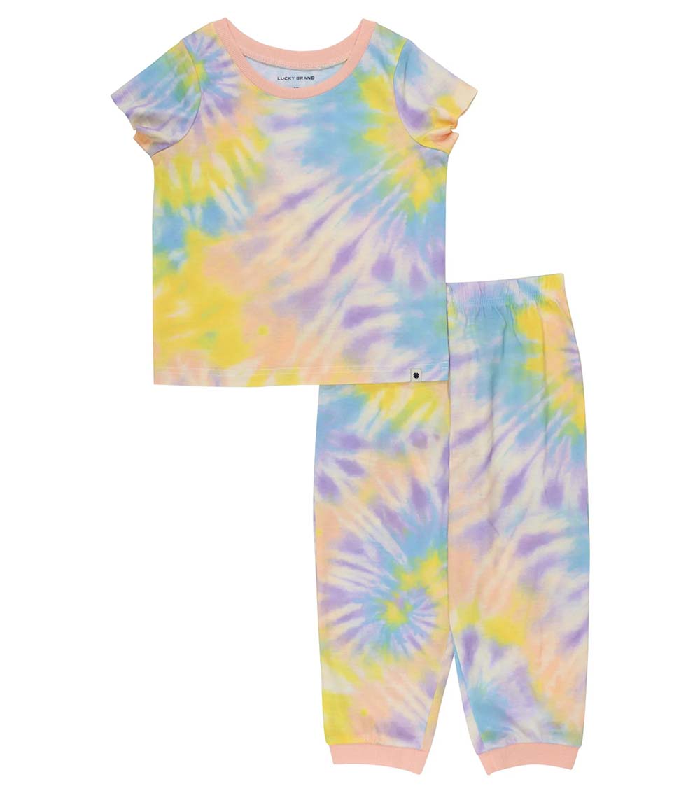 Lucky Brand 2-Piece Classic Swirl Tie Dye Pajama Set (Little Girls)
