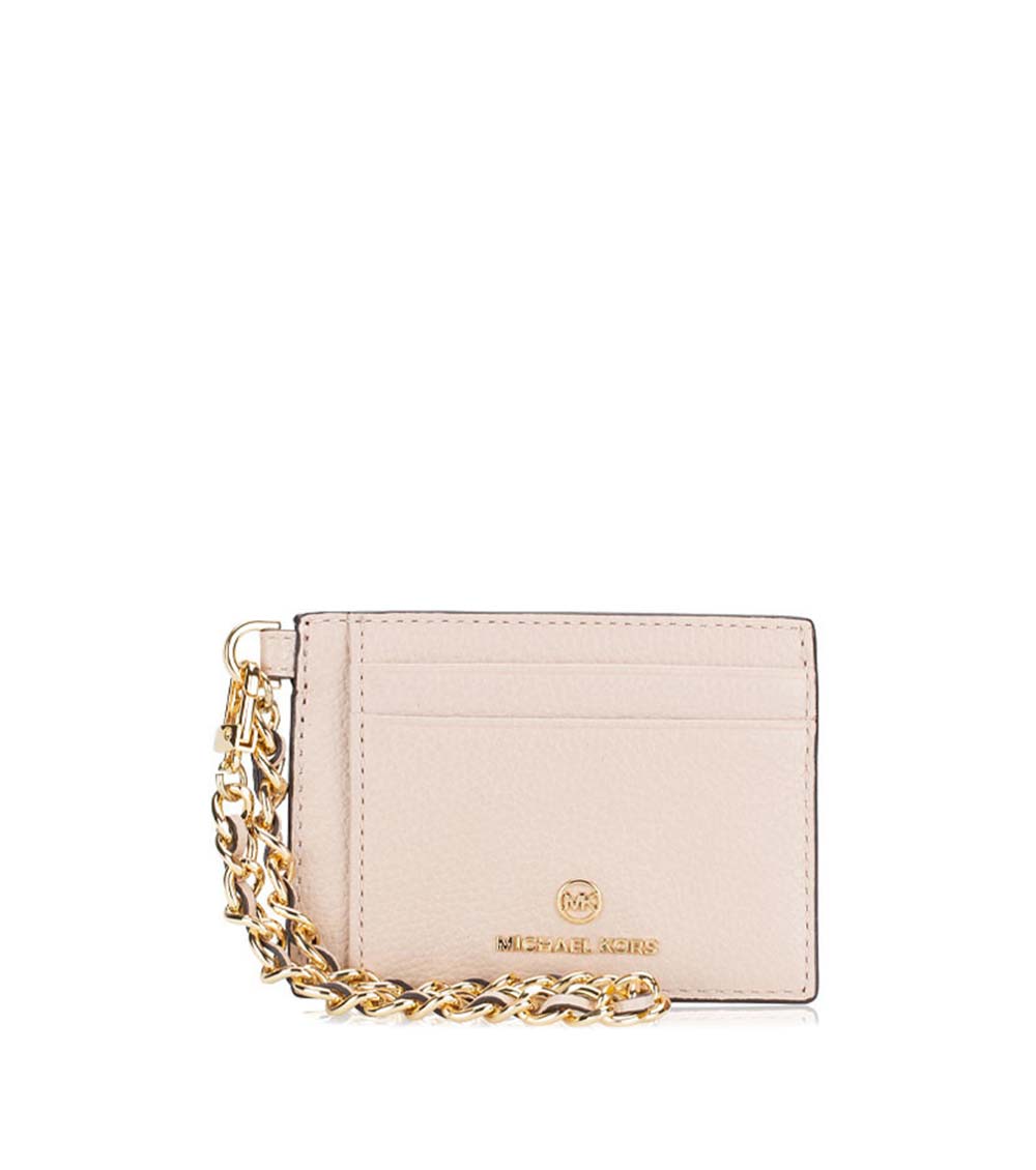 MICHAEL KORS: Michael card holder in grained leather - Pink | MICHAEL KORS  wallet 34S3ST9D5L online at GIGLIO.COM