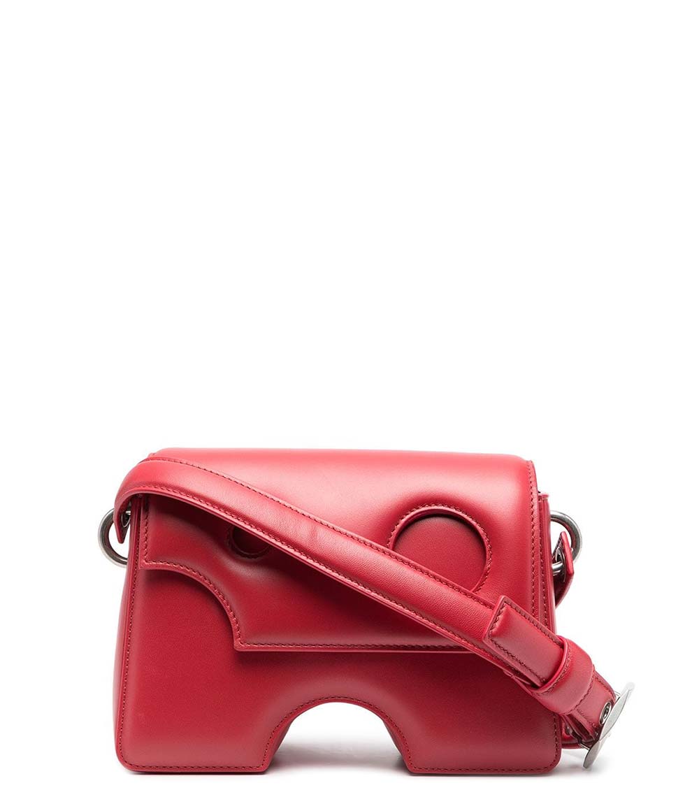 Off-White Burrow-22 Leather Shoulder Bag - Pink