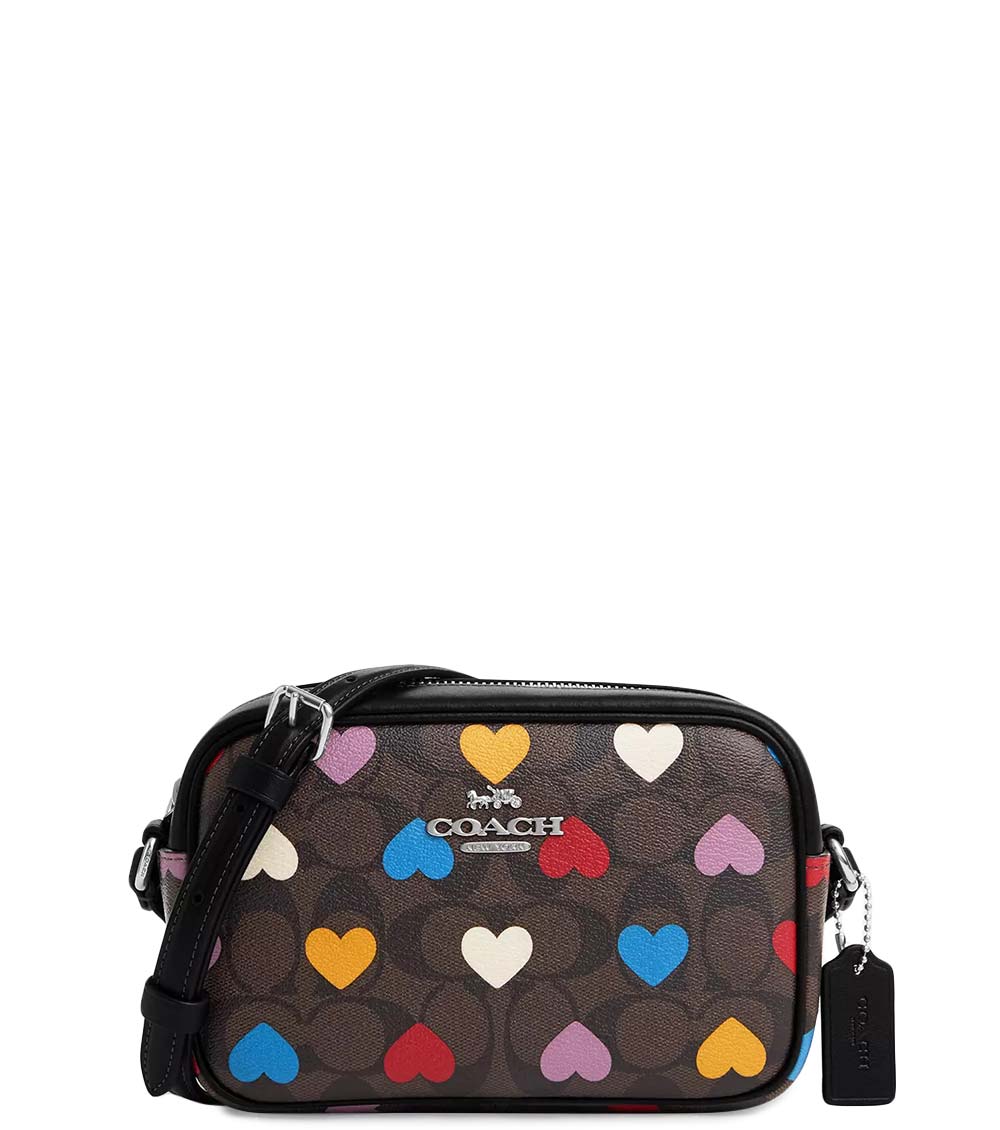 COACH® | Morgan Shoulder Bag In Colorblock Signature Canvas With Rivets