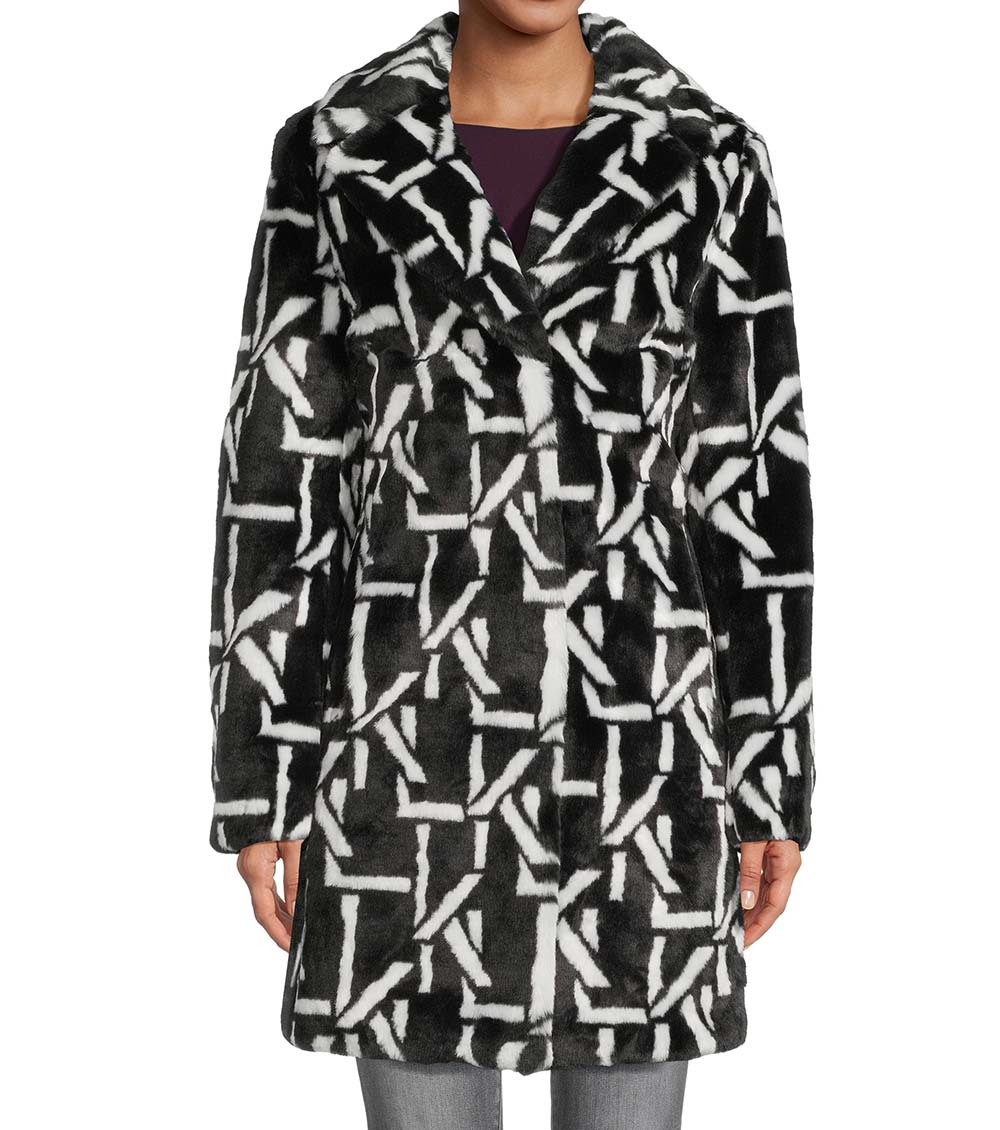 Karl lagerfeld store faux fur coat